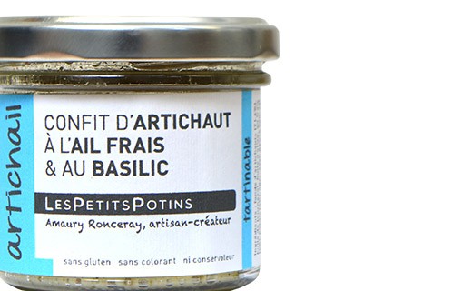 Artichoke confit with garlic and basil spread - Les Petits Potins